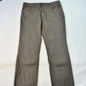 English Laundry Mens Brown Micro Ribbed Stretch Pants 38x32 Straight Leg